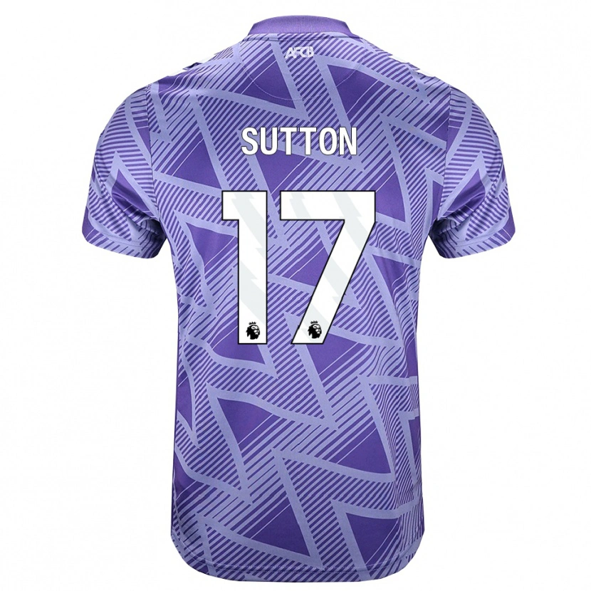 Danxen Dame Zach Sutton #17 Blek Fiolettrød Hvit Bortetrøye Drakt Trøye 2026/27 Skjorter T-Skjorte