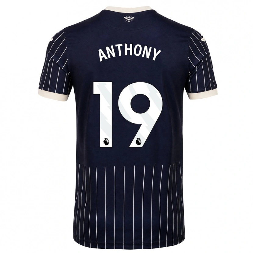 Danxen Dame Jaidon Anthony #19 Svart Hvit Bortetrøye Drakt Trøye 2026/27 Skjorter T-Skjorte