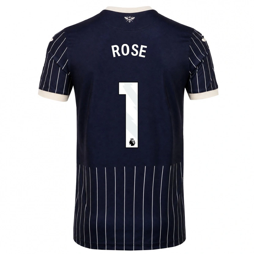 Danxen Dame Reggie Rose #1 Svart Hvit Bortetrøye Drakt Trøye 2026/27 Skjorter T-Skjorte