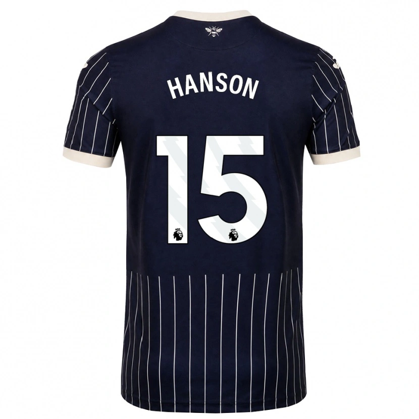 Danxen Dame Jacob Hanson #15 Svart Hvit Bortetrøye Drakt Trøye 2026/27 Skjorter T-Skjorte