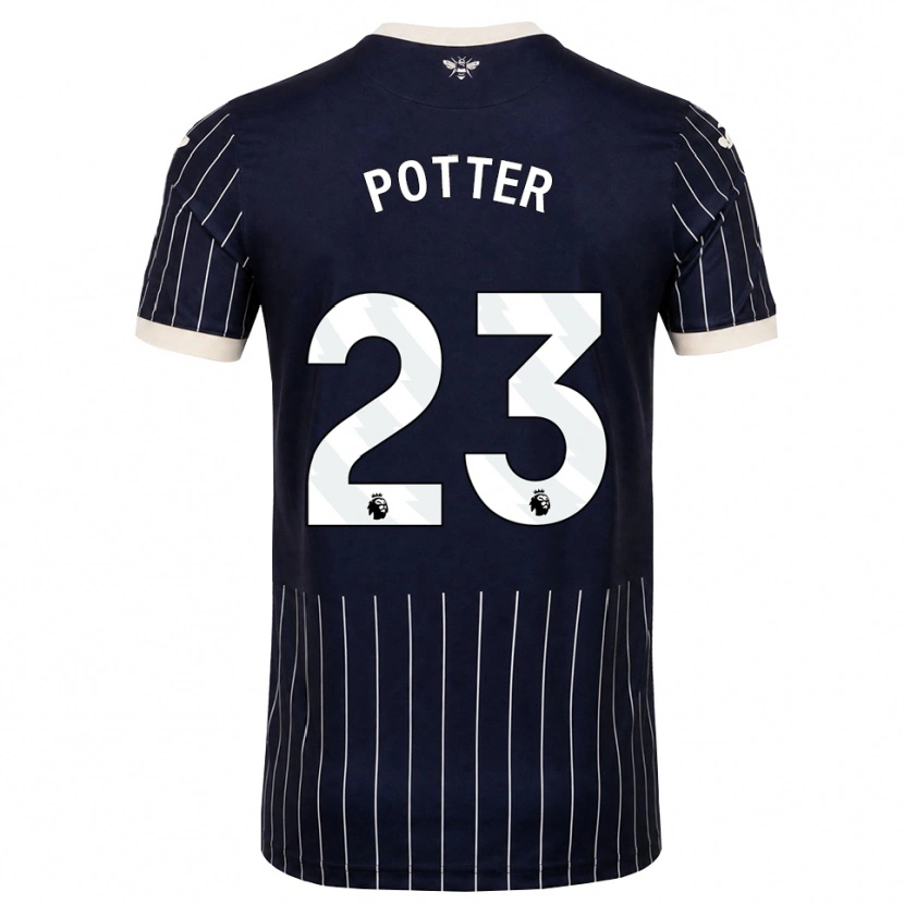 Danxen Dame Lucy Potter #23 Svart Hvit Bortetrøye Drakt Trøye 2026/27 Skjorter T-Skjorte