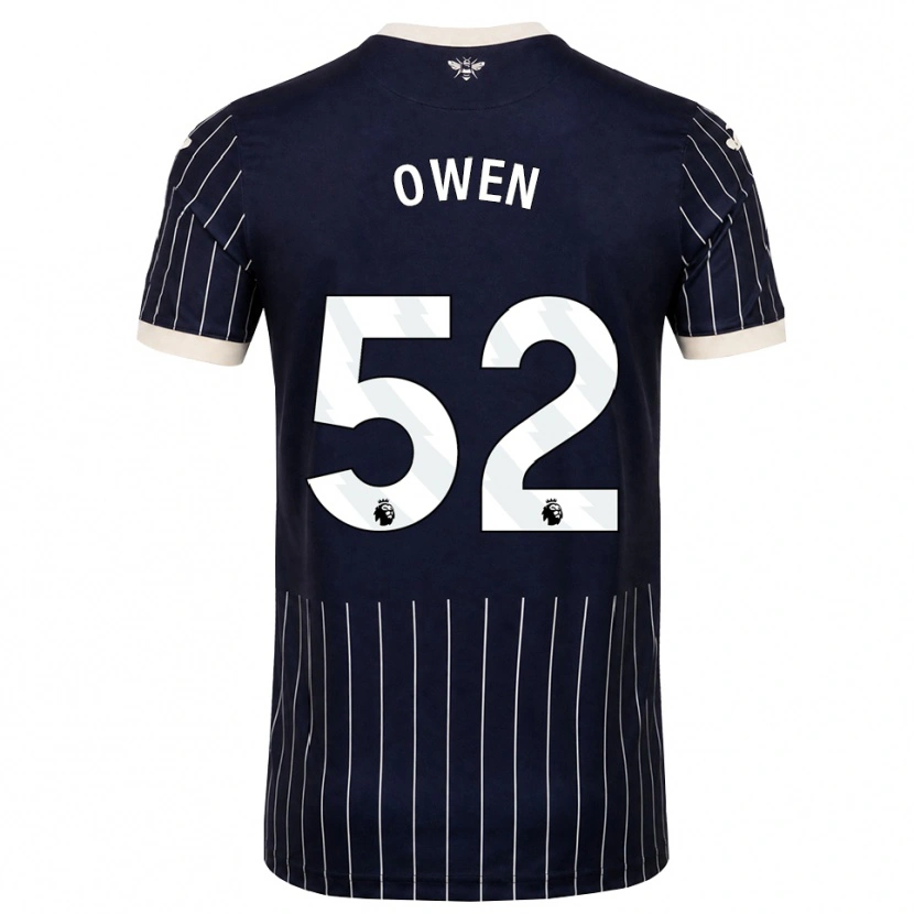 Danxen Dame Riley Owen #52 Svart Hvit Bortetrøye Drakt Trøye 2026/27 Skjorter T-Skjorte
