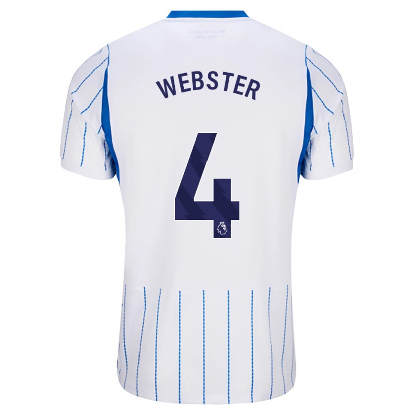 Danxen Dame Adam Webster #4 Blå Dodger Hvit Bortetrøye Drakt Trøye 2026/27 Skjorter T-Skjorte