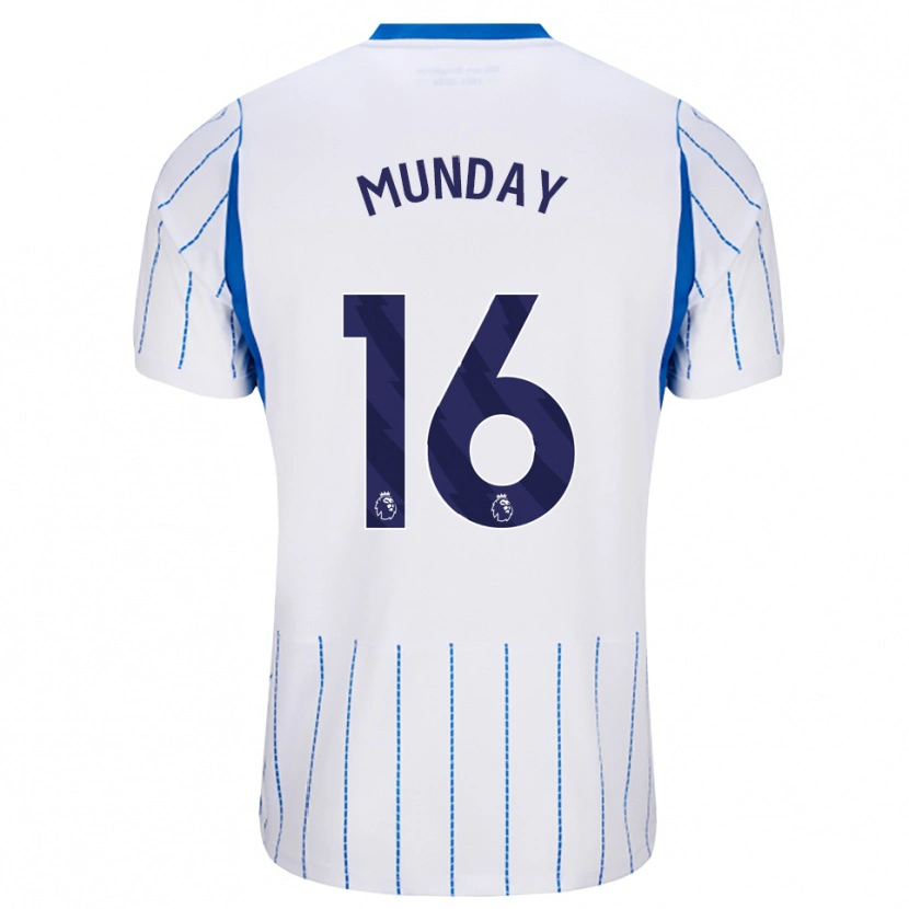 Danxen Dame George Munday #16 Blå Dodger Hvit Bortetrøye Drakt Trøye 2026/27 Skjorter T-Skjorte