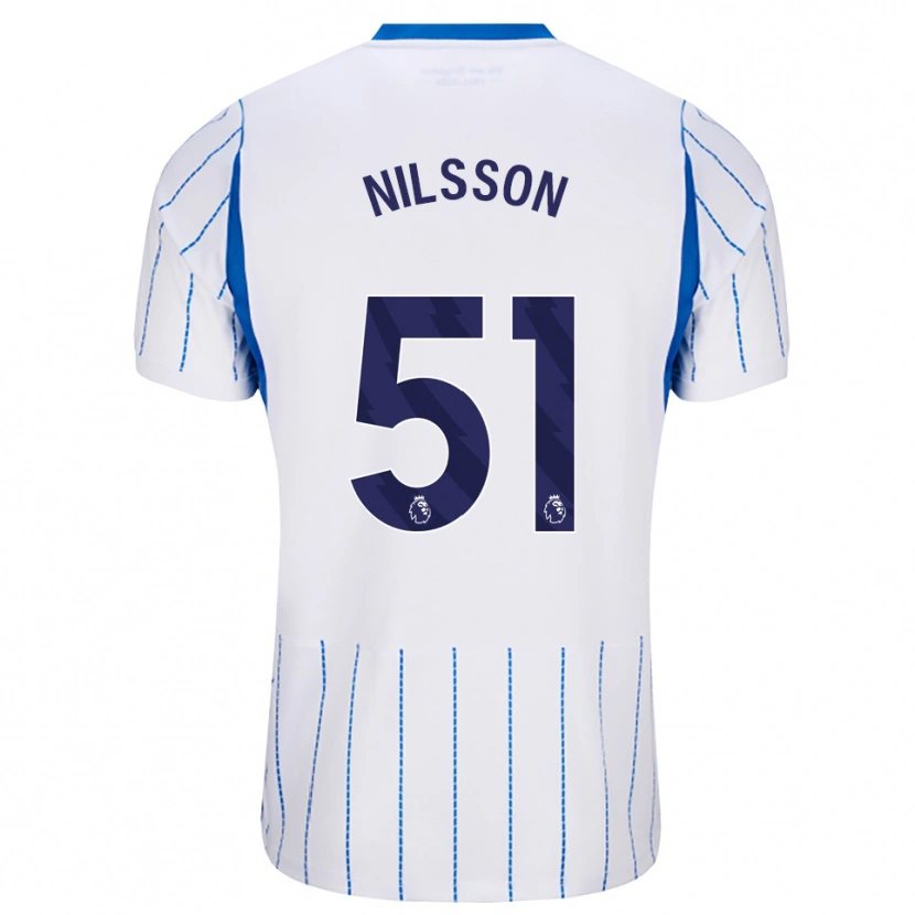 Danxen Dame Casper Nilsson #51 Blå Dodger Hvit Bortetrøye Drakt Trøye 2026/27 Skjorter T-Skjorte