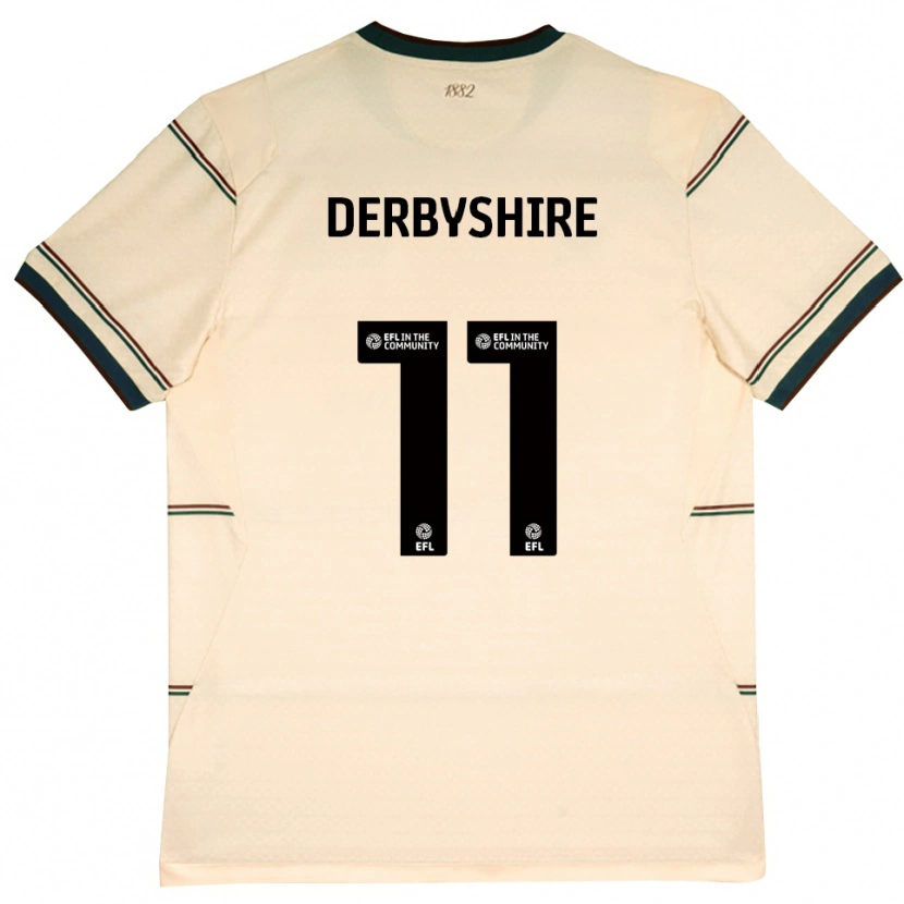 Danxen Dame Braidin Derbyshire #11 Beige Burgunder Bortetrøye Drakt Trøye 2026/27 Skjorter T-Skjorte