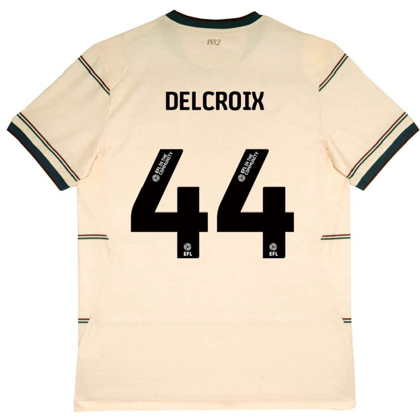 Danxen Dame Hannes Delcroix #44 Beige Burgunder Bortetrøye Drakt Trøye 2026/27 Skjorter T-Skjorte