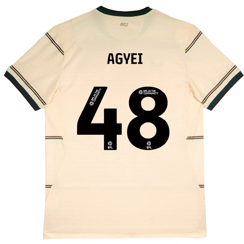 Danxen Dame Enock Agyei #48 Beige Burgunder Bortetrøye Drakt Trøye 2026/27 Skjorter T-Skjorte