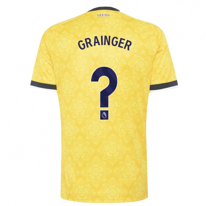 Danxen Dame Owen Grainger #0 Gul Hvit Svart Bortetrøye Drakt Trøye 2026/27 Skjorter T-Skjorte