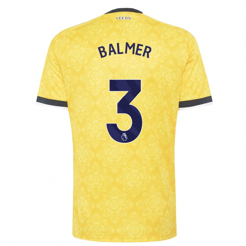 Danxen Dame Liam Balmer #3 Gul Hvit Svart Bortetrøye Drakt Trøye 2026/27 Skjorter T-Skjorte