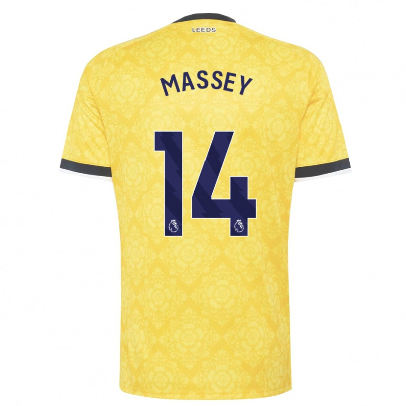 Danxen Dame Alexander Massey #14 Gul Hvit Svart Bortetrøye Drakt Trøye 2026/27 Skjorter T-Skjorte