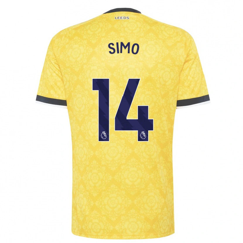Danxen Dame Elton Simo #14 Gul Hvit Svart Bortetrøye Drakt Trøye 2026/27 Skjorter T-Skjorte