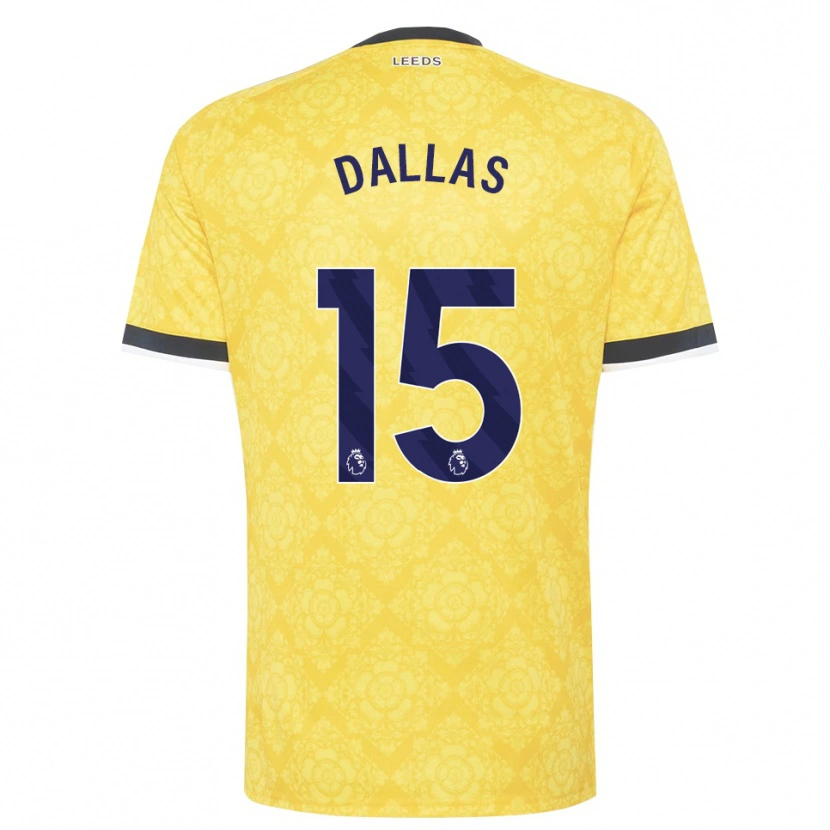 Danxen Dame Stuart Dallas #15 Gul Hvit Svart Bortetrøye Drakt Trøye 2026/27 Skjorter T-Skjorte