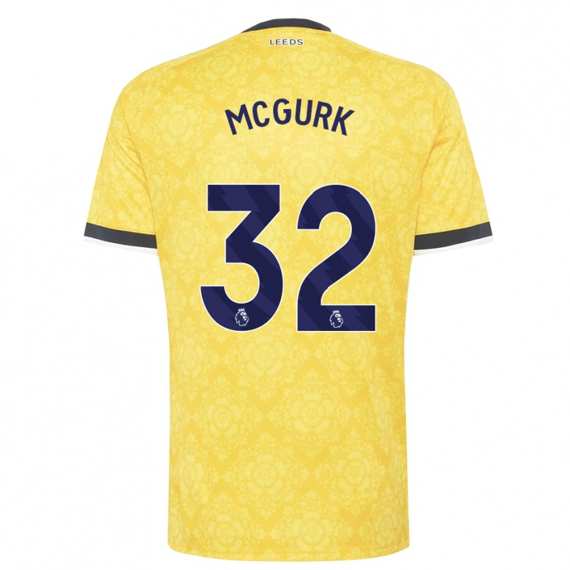 Danxen Dame Sean Mcgurk #32 Gul Hvit Svart Bortetrøye Drakt Trøye 2026/27 Skjorter T-Skjorte