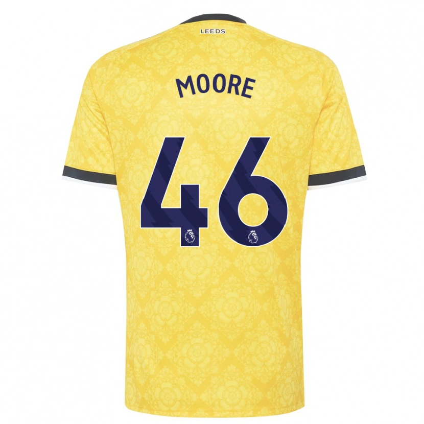 Danxen Dame Kris Moore #46 Gul Hvit Svart Bortetrøye Drakt Trøye 2026/27 Skjorter T-Skjorte