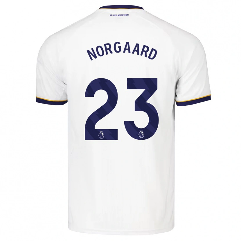Danxen Dame Christian Nørgaard #23 Midnattblå Hvit Gul Bortetrøye Drakt Trøye 2026/27 Skjorter T-Skjorte
