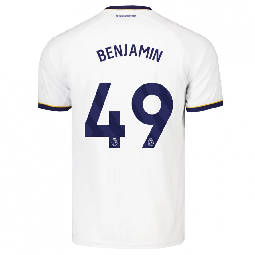 Danxen Dame Omari Benjamin #49 Midnattblå Hvit Gul Bortetrøye Drakt Trøye 2026/27 Skjorter T-Skjorte