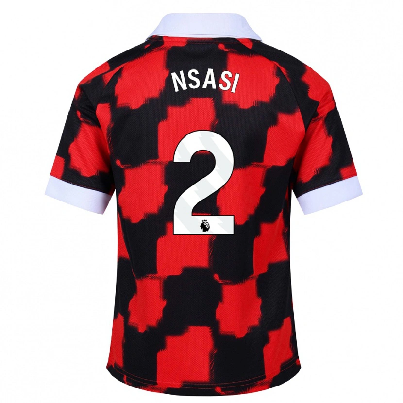 Danxen Dame Eddy Nsasi #2 Rød Hvit Svart Bortetrøye Drakt Trøye 2026/27 Skjorter T-Skjorte
