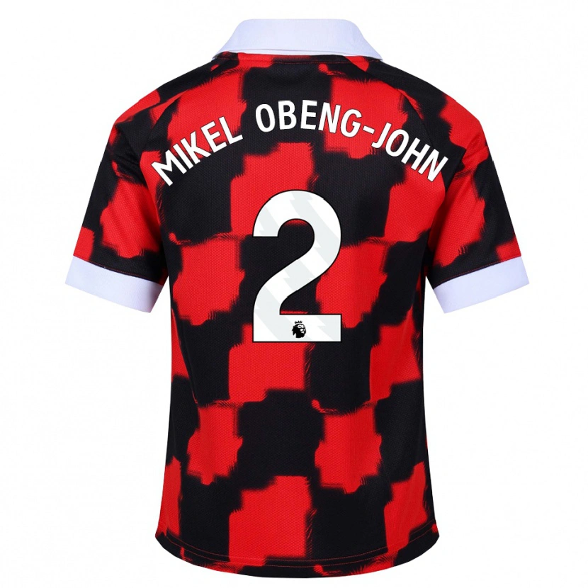 Danxen Dame Joe Mikel Obeng-John #2 Rød Hvit Svart Bortetrøye Drakt Trøye 2026/27 Skjorter T-Skjorte