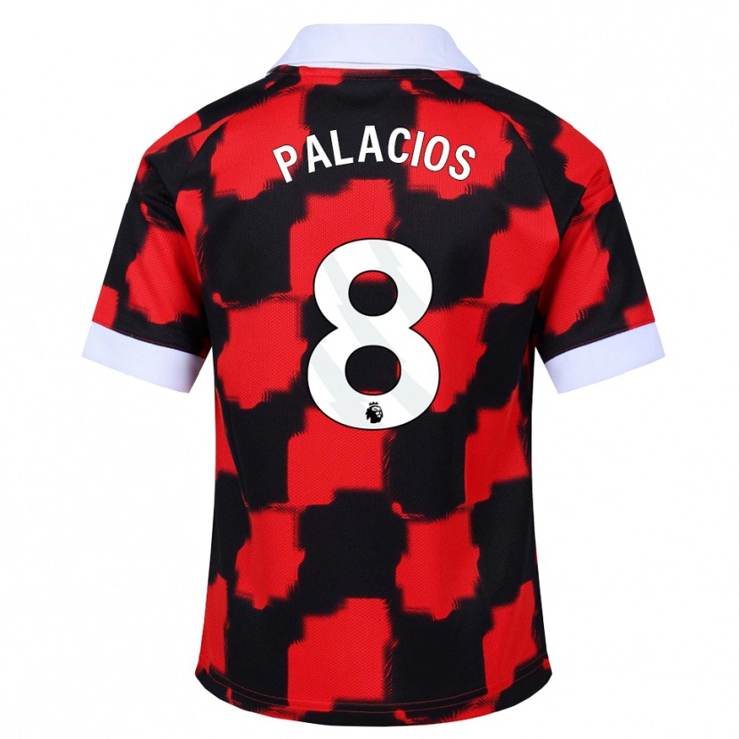 Danxen Dame César Palacios #8 Rød Hvit Svart Bortetrøye Drakt Trøye 2026/27 Skjorter T-Skjorte