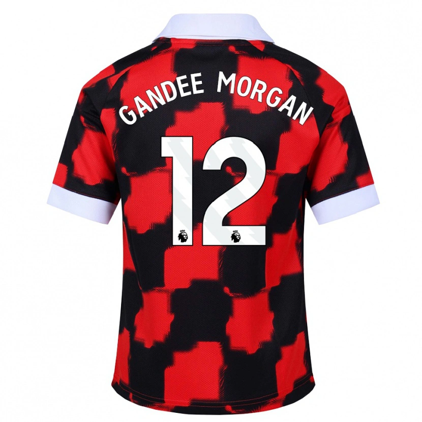 Danxen Dame Stella Gandee Morgan #12 Rød Hvit Svart Bortetrøye Drakt Trøye 2026/27 Skjorter T-Skjorte