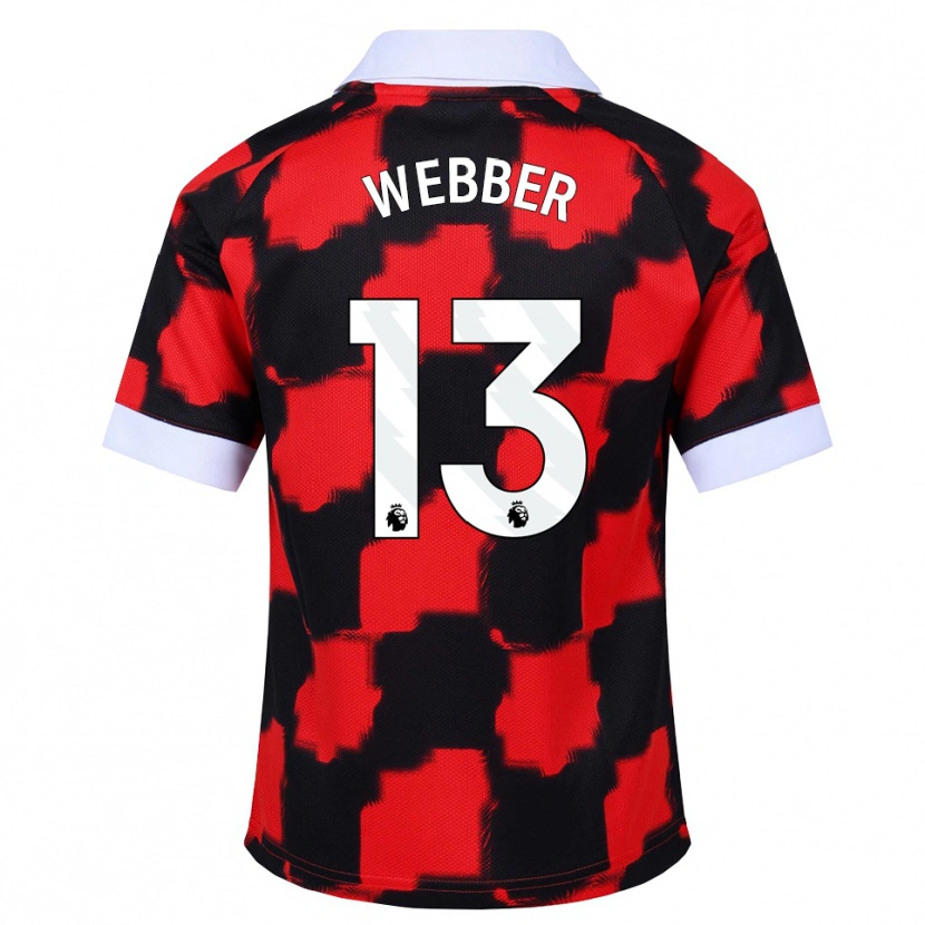 Danxen Dame Amber Webber #13 Rød Hvit Svart Bortetrøye Drakt Trøye 2026/27 Skjorter T-Skjorte