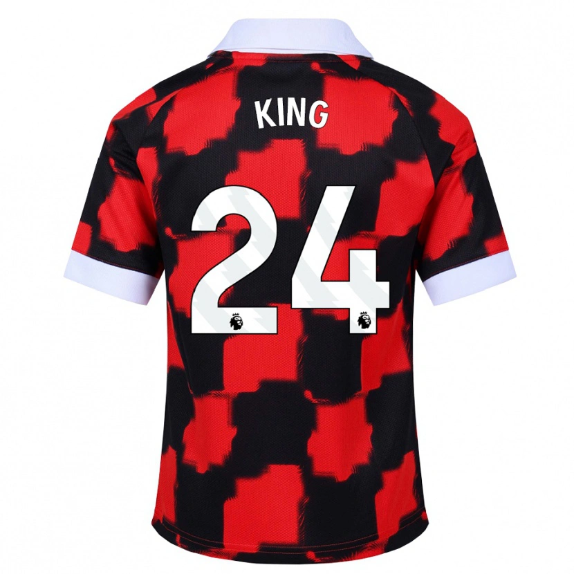 Danxen Dame Josh King #24 Rød Hvit Svart Bortetrøye Drakt Trøye 2026/27 Skjorter T-Skjorte
