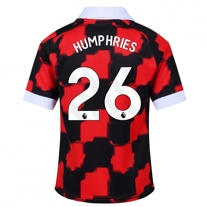 Danxen Dame Marni Humphries #26 Rød Hvit Svart Bortetrøye Drakt Trøye 2026/27 Skjorter T-Skjorte