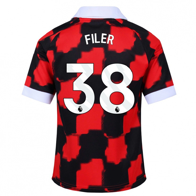 Danxen Dame Maddie Filer #38 Rød Hvit Svart Bortetrøye Drakt Trøye 2026/27 Skjorter T-Skjorte