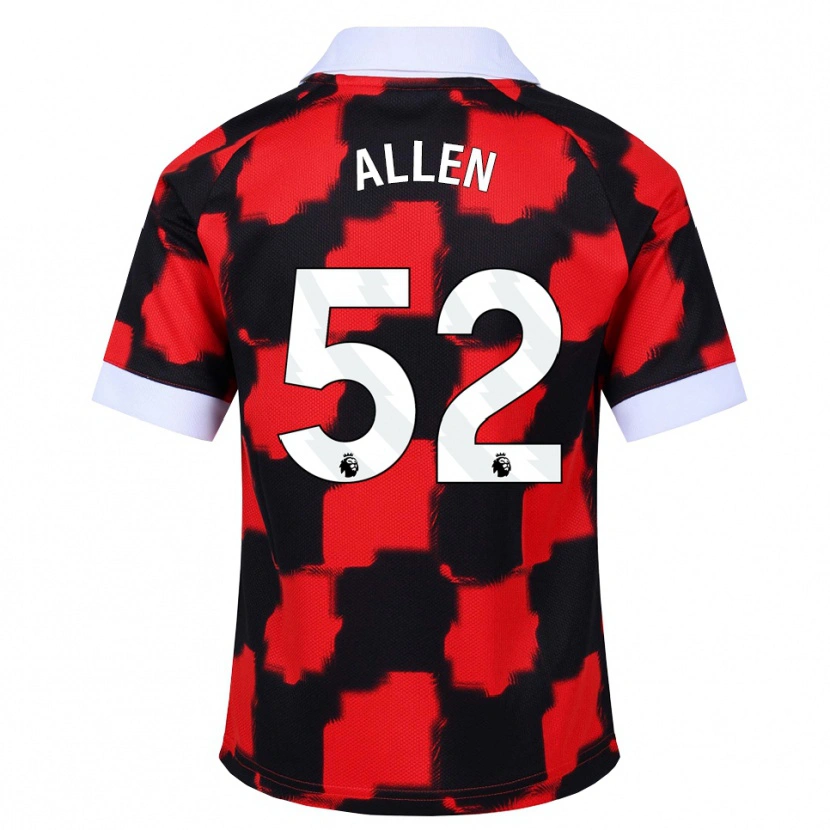 Danxen Dame Michael Allen #52 Rød Hvit Svart Bortetrøye Drakt Trøye 2026/27 Skjorter T-Skjorte