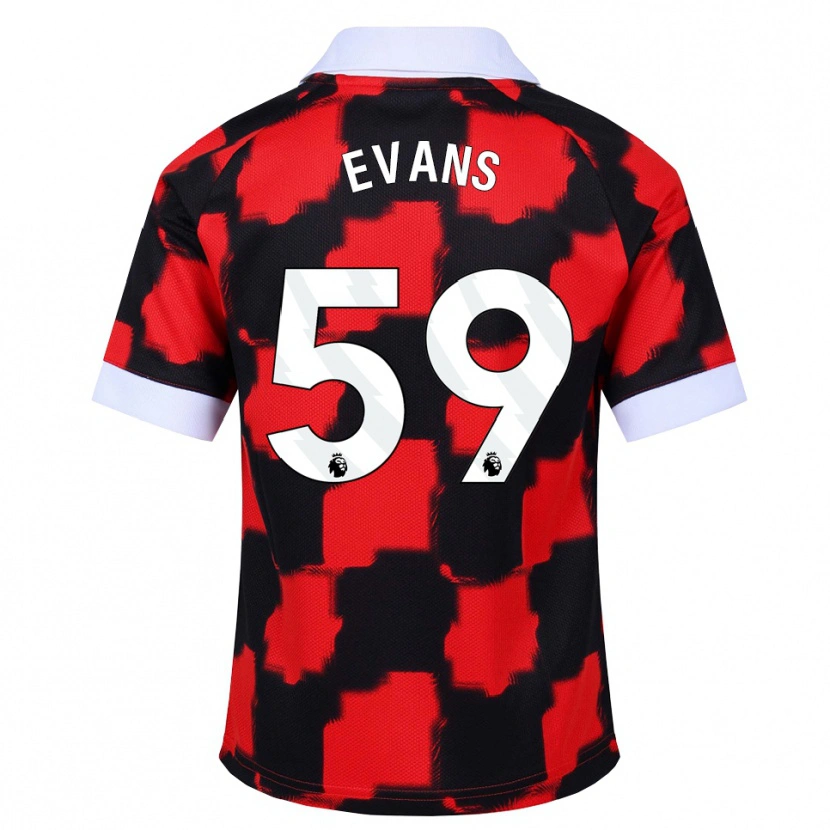 Danxen Dame Aidan Evans #59 Rød Hvit Svart Bortetrøye Drakt Trøye 2026/27 Skjorter T-Skjorte