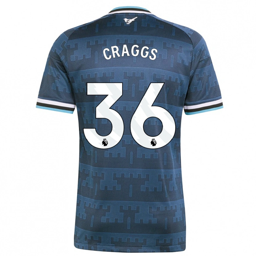 Danxen Dame Luke Craggs #36 Gul Svart Blå Bortetrøye Drakt Trøye 2026/27 Skjorter T-Skjorte