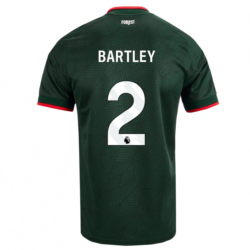 Danxen Dame Okello Bartley #2 Mørk Grønn Rød Bortetrøye Drakt Trøye 2026/27 Skjorter T-Skjorte
