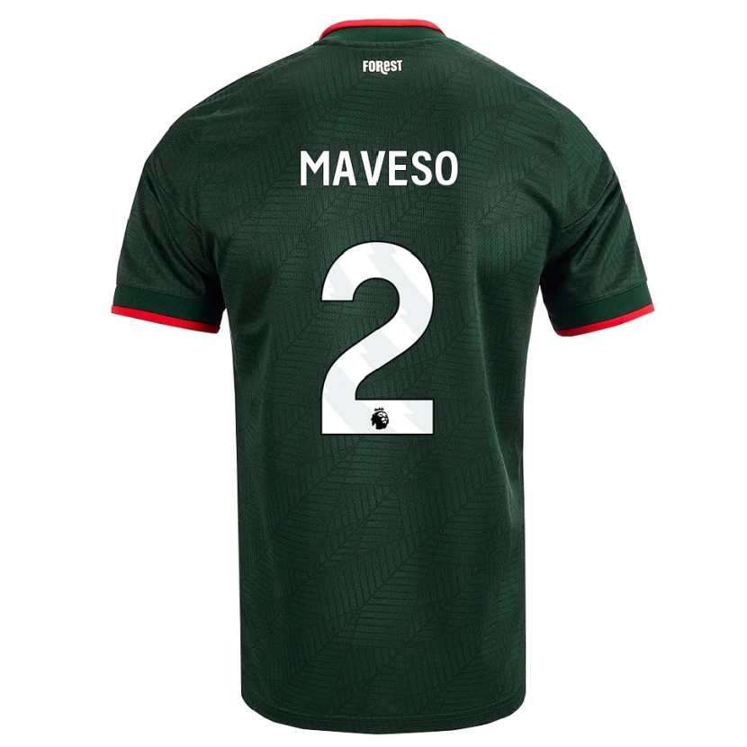 Danxen Dame Jaydon Maveso #2 Mørk Grønn Rød Bortetrøye Drakt Trøye 2026/27 Skjorter T-Skjorte