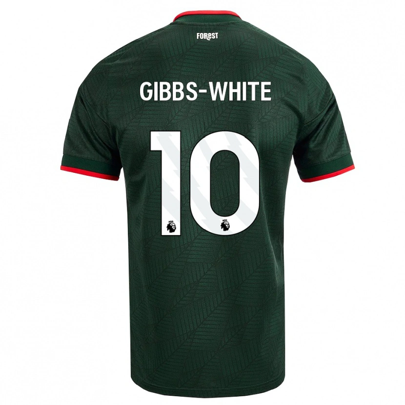 Danxen Dame Morgan Gibbs-White #10 Mørk Grønn Rød Bortetrøye Drakt Trøye 2026/27 Skjorter T-Skjorte