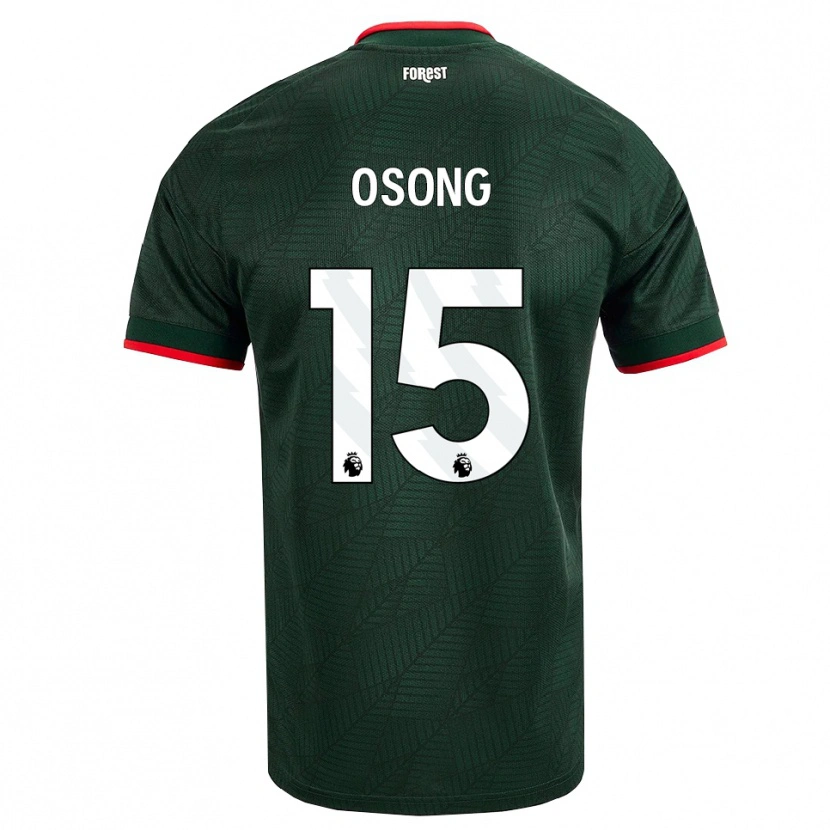 Danxen Dame Detlef Esapa Osong #15 Mørk Grønn Rød Bortetrøye Drakt Trøye 2026/27 Skjorter T-Skjorte