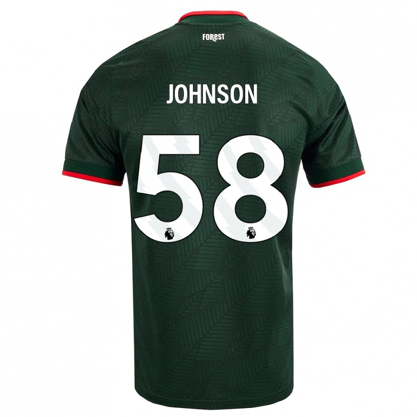 Danxen Dame Pharrell Johnson #58 Mørk Grønn Rød Bortetrøye Drakt Trøye 2026/27 Skjorter T-Skjorte
