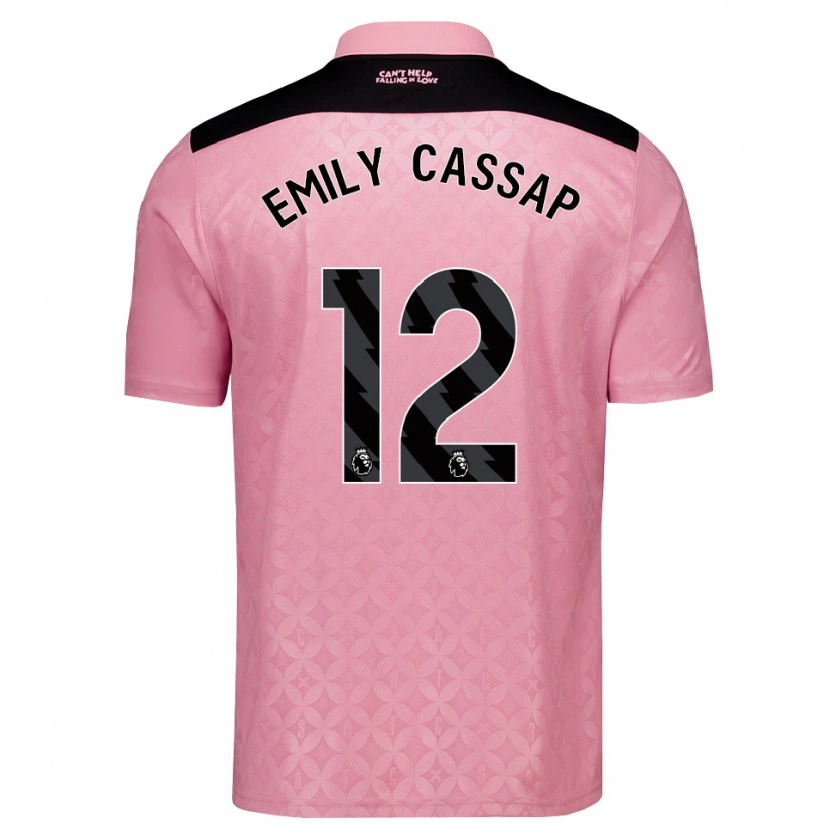Danxen Dame Emily Cassap #12 Lys Rosa Svart Bortetrøye Drakt Trøye 2026/27 Skjorter T-Skjorte