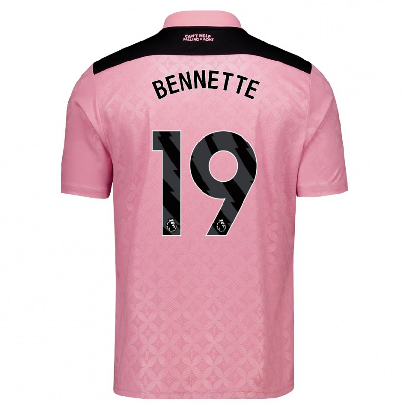 Danxen Dame Jewison Bennette #19 Lys Rosa Svart Bortetrøye Drakt Trøye 2026/27 Skjorter T-Skjorte