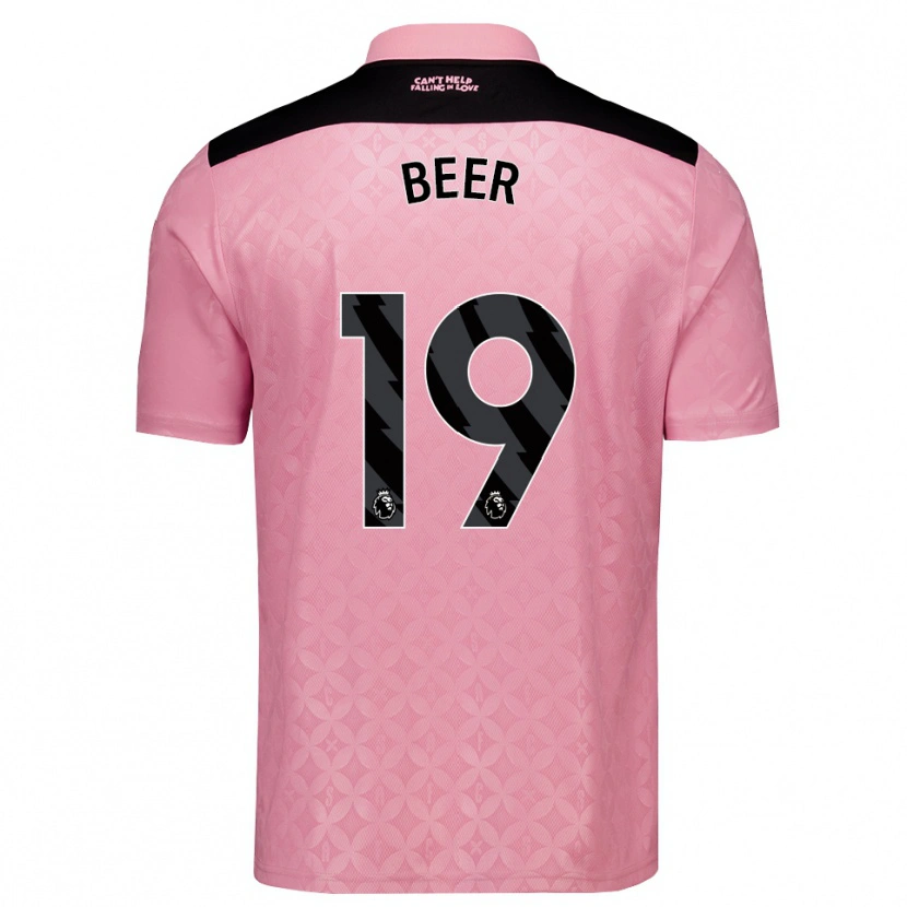 Danxen Dame Megan Beer #19 Lys Rosa Svart Bortetrøye Drakt Trøye 2026/27 Skjorter T-Skjorte