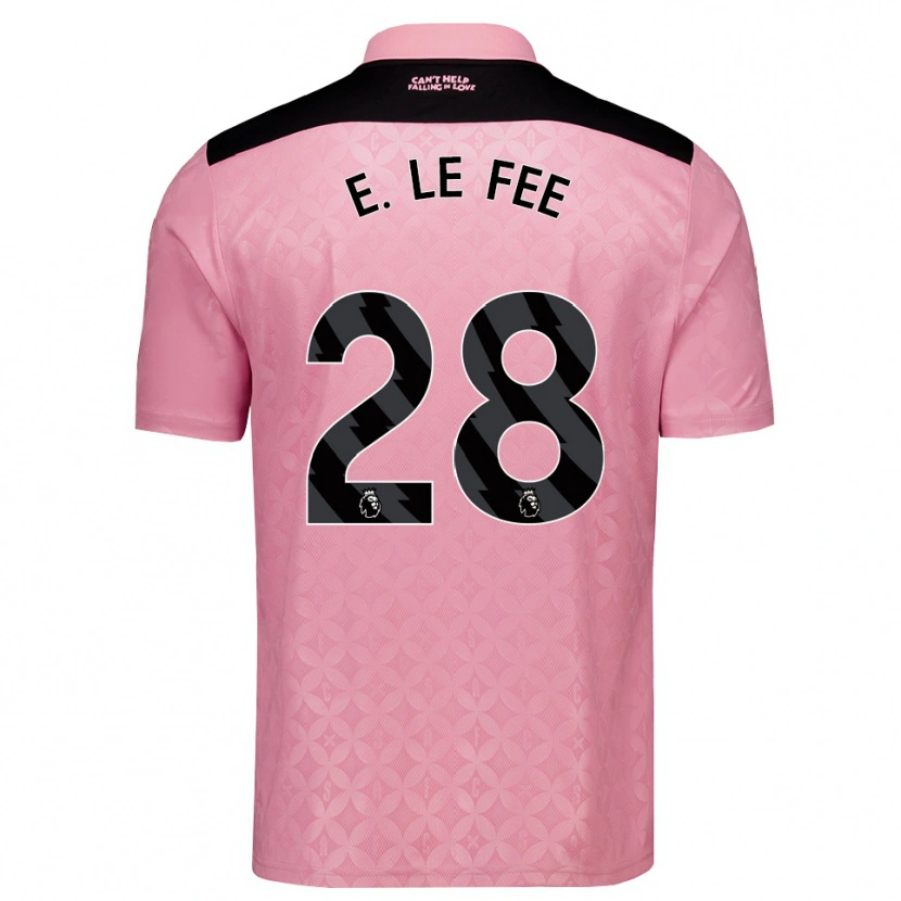 Danxen Dame Enzo Le Fée #28 Lys Rosa Svart Bortetrøye Drakt Trøye 2026/27 Skjorter T-Skjorte