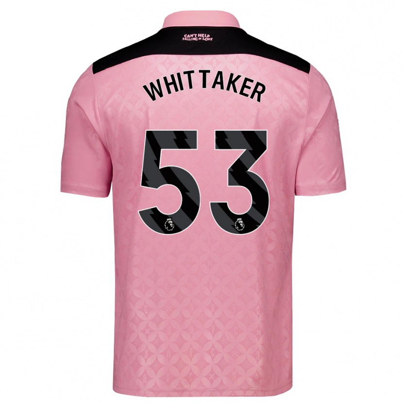 Danxen Dame Jack Whittaker #53 Lys Rosa Svart Bortetrøye Drakt Trøye 2026/27 Skjorter T-Skjorte