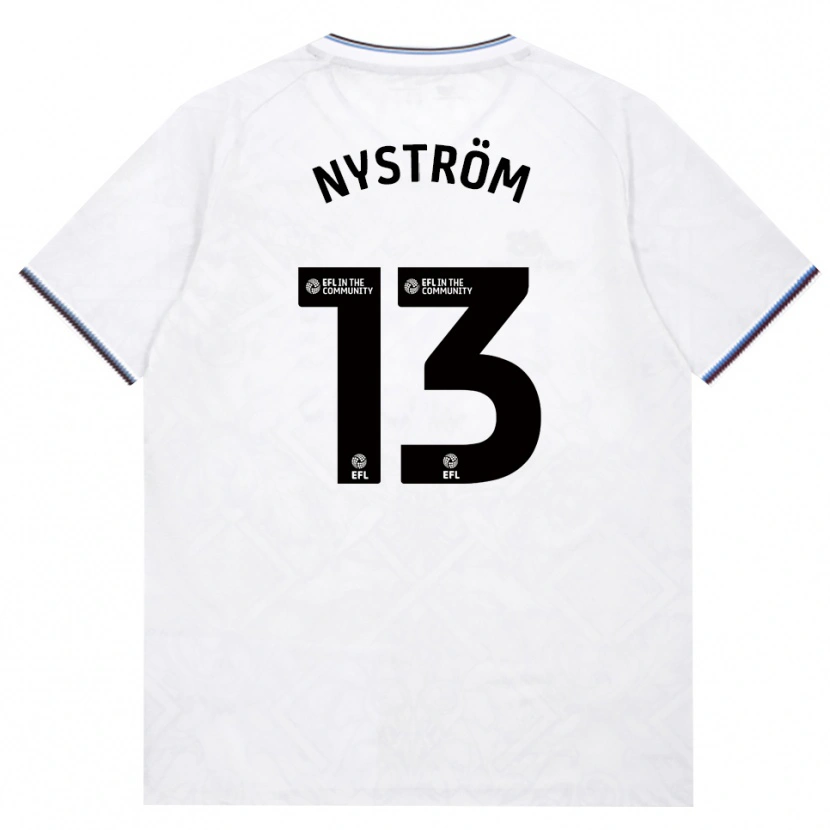Danxen Dame Eva Nyström #13 Burgunder Hvit Bortetrøye Drakt Trøye 2026/27 Skjorter T-Skjorte