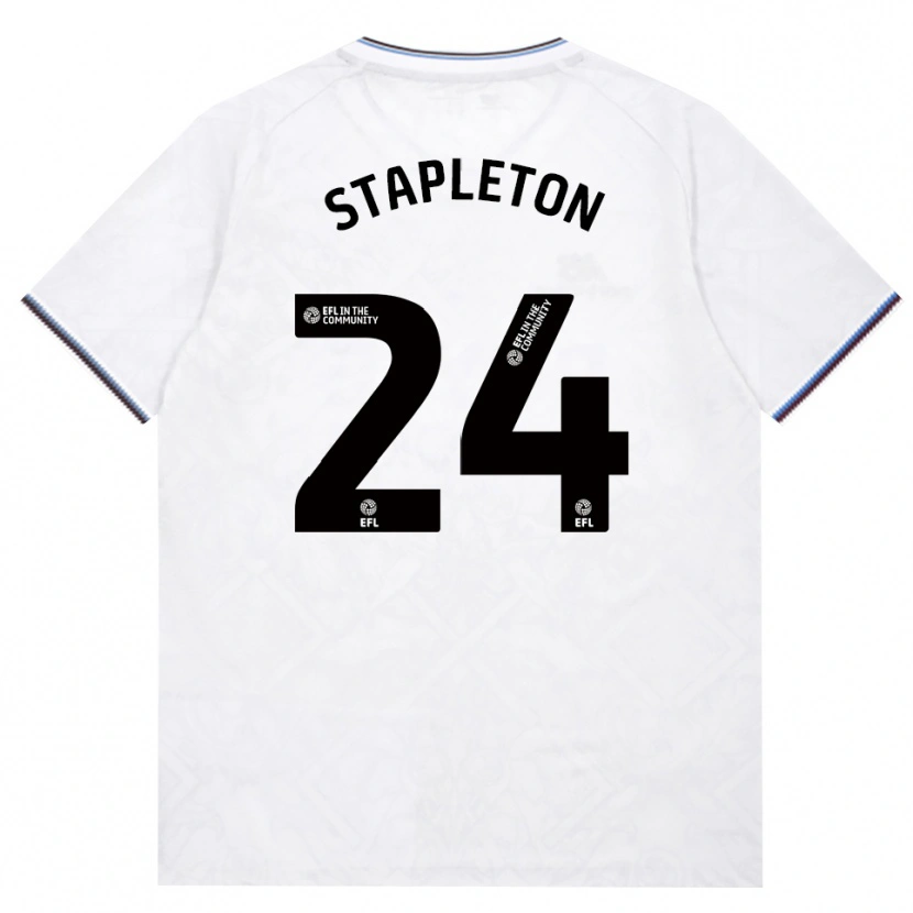 Danxen Dame Jessie Stapleton #24 Burgunder Hvit Bortetrøye Drakt Trøye 2026/27 Skjorter T-Skjorte