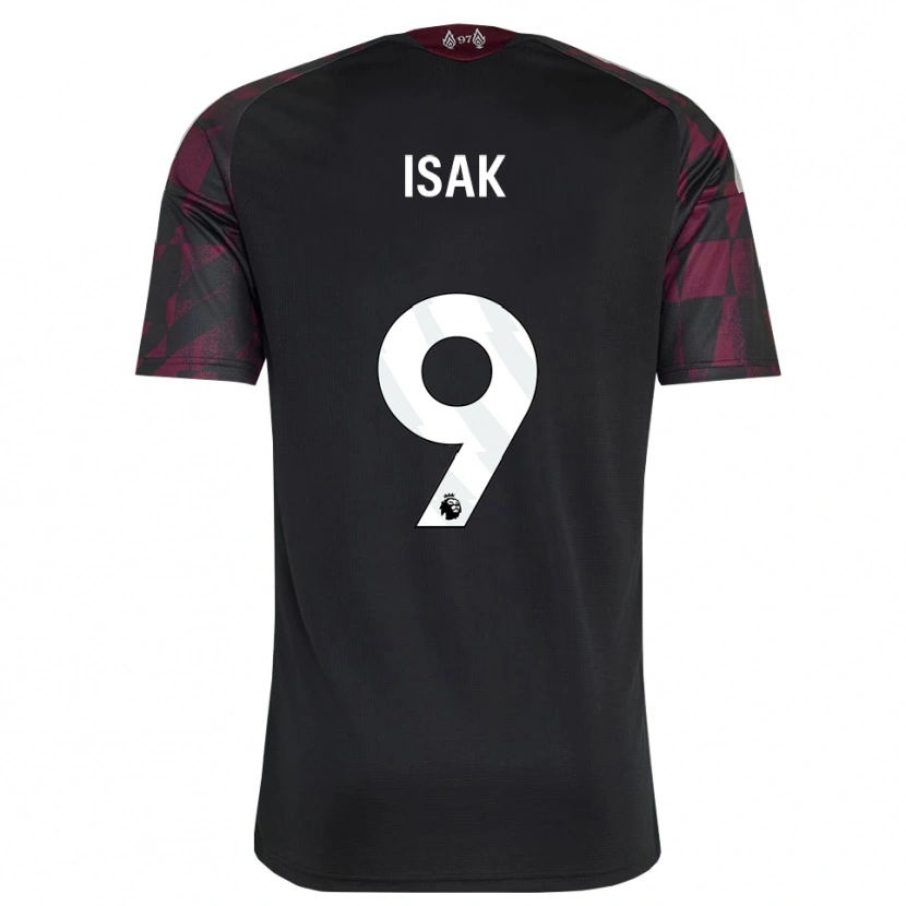 Danxen Dame Alexander Isak #9 Svart Hvit Lilla Tredje Sett Drakt Trøye 2026/27 Skjorter T-Skjorte