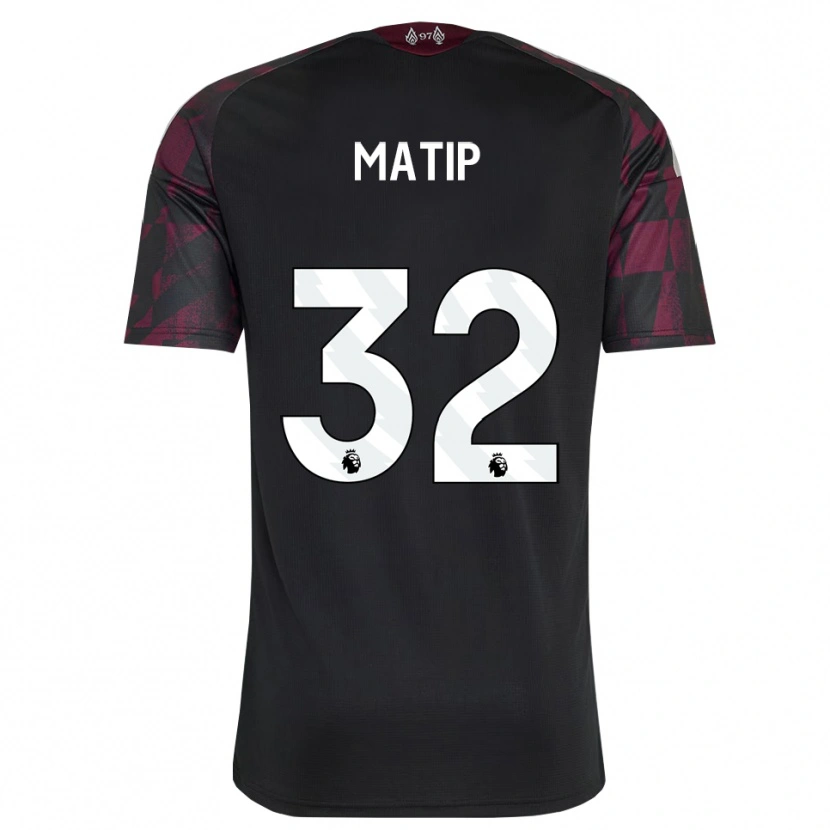 Danxen Dame Joel Matip #32 Svart Hvit Lilla Tredje Sett Drakt Trøye 2026/27 Skjorter T-Skjorte