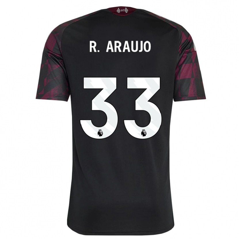 Danxen Dame Ronald Araujo #33 Svart Hvit Lilla Tredje Sett Drakt Trøye 2026/27 Skjorter T-Skjorte