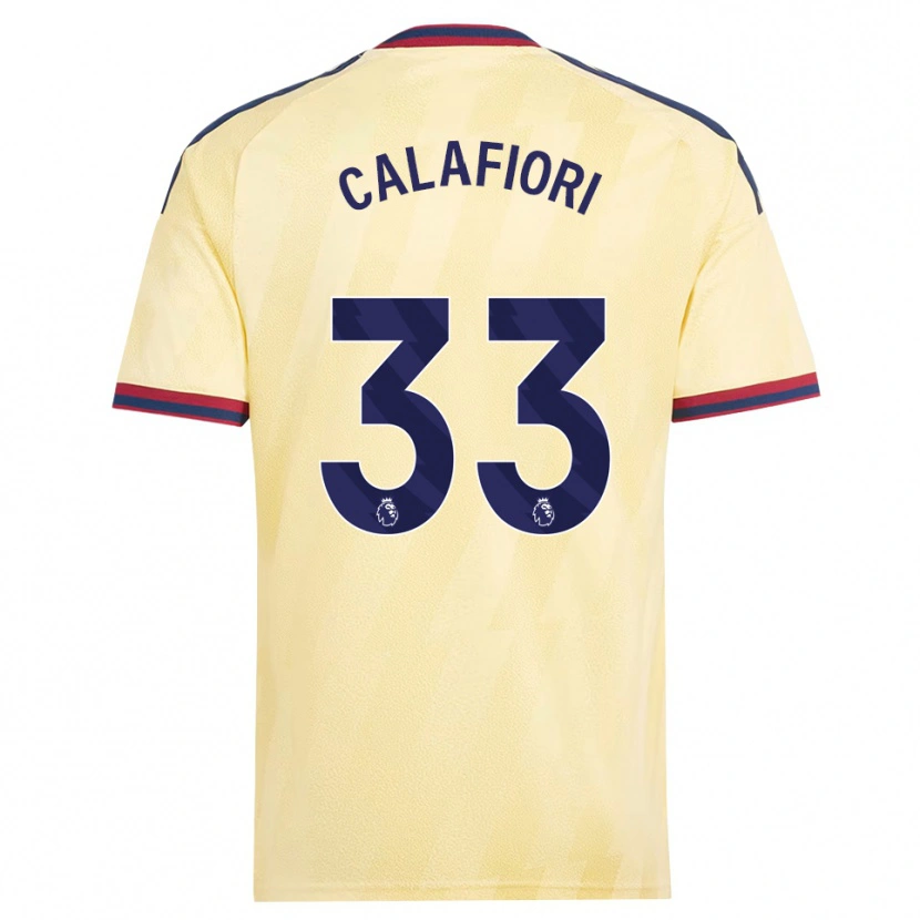 Danxen Dame Riccardo Calafiori #33 Lett Gul Midnattblå Tredje Sett Drakt Trøye 2026/27 Skjorter T-Skjorte
