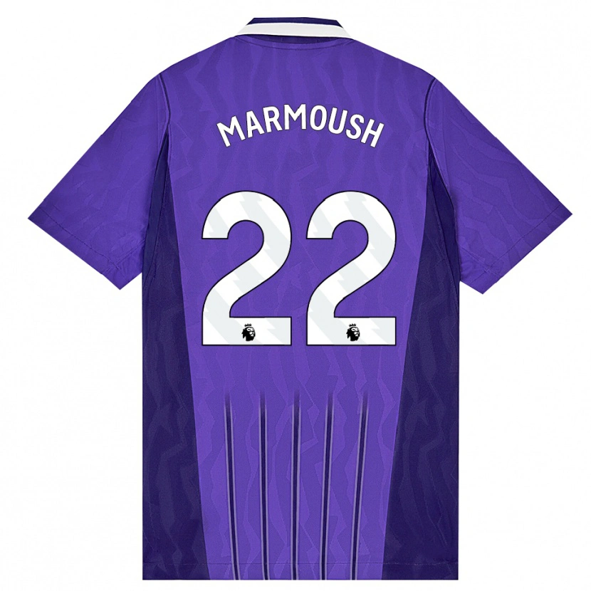 Danxen Dame Omar Marmoush #22 Lilla Hvit Tredje Sett Drakt Trøye 2026/27 Skjorter T-Skjorte