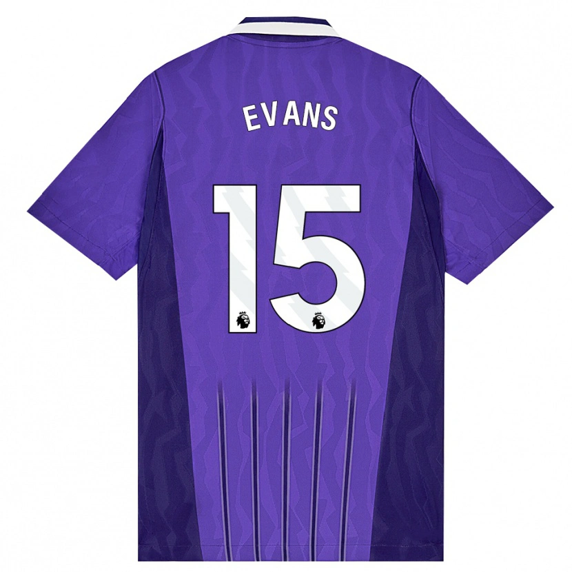 Danxen Dame Ted Evans #15 Lilla Hvit Tredje Sett Drakt Trøye 2026/27 Skjorter T-Skjorte